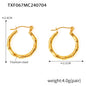 Ferris Wheel Stainless Steel Waterproof Gold Plated Open Collar Necklaces Bracelet Earrings Bamboo Design Choker Jewelry Gift